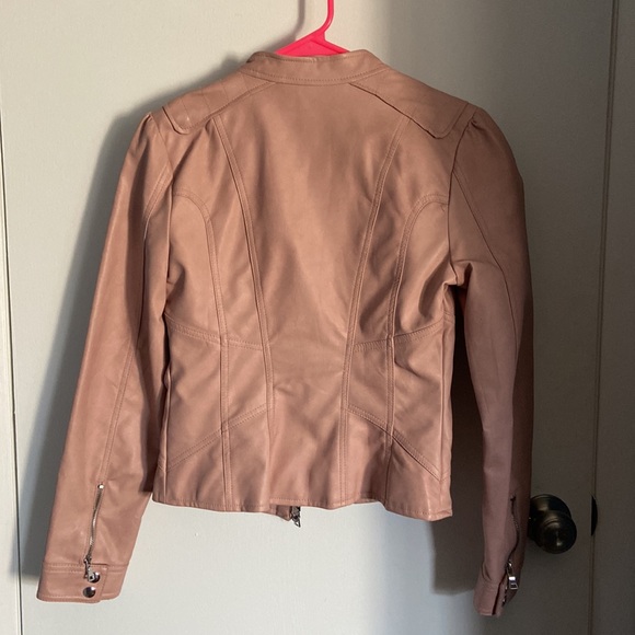 Pink Pleather Moto Jacket - Picture 2 of 4